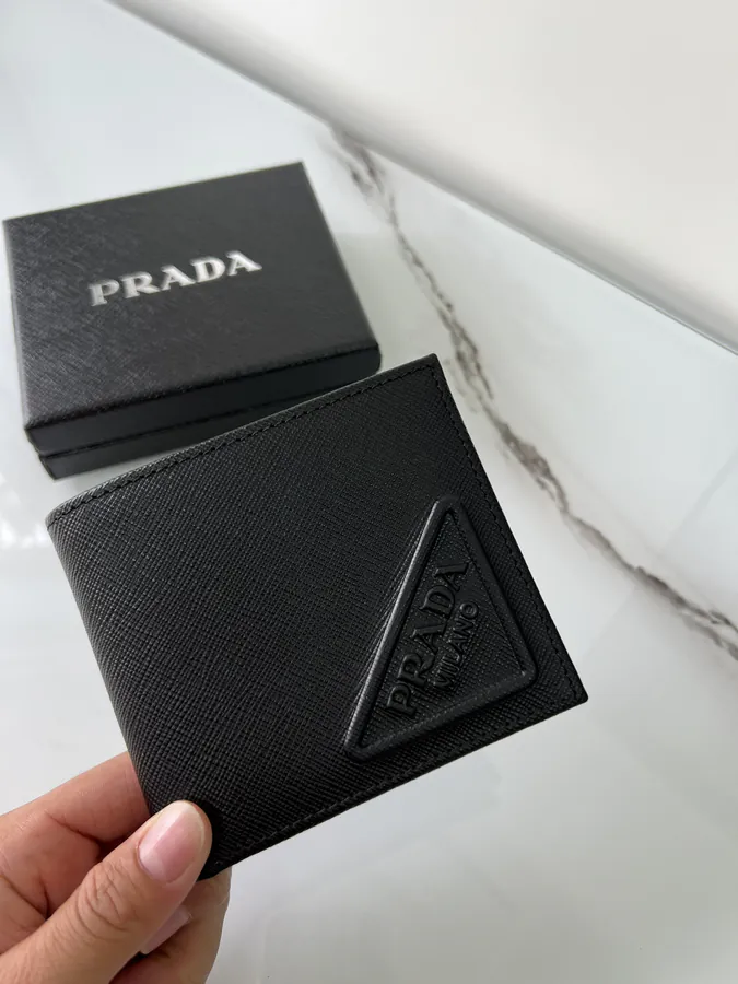 Top Original Saffiano Leather Wallet with 8 Card Slots