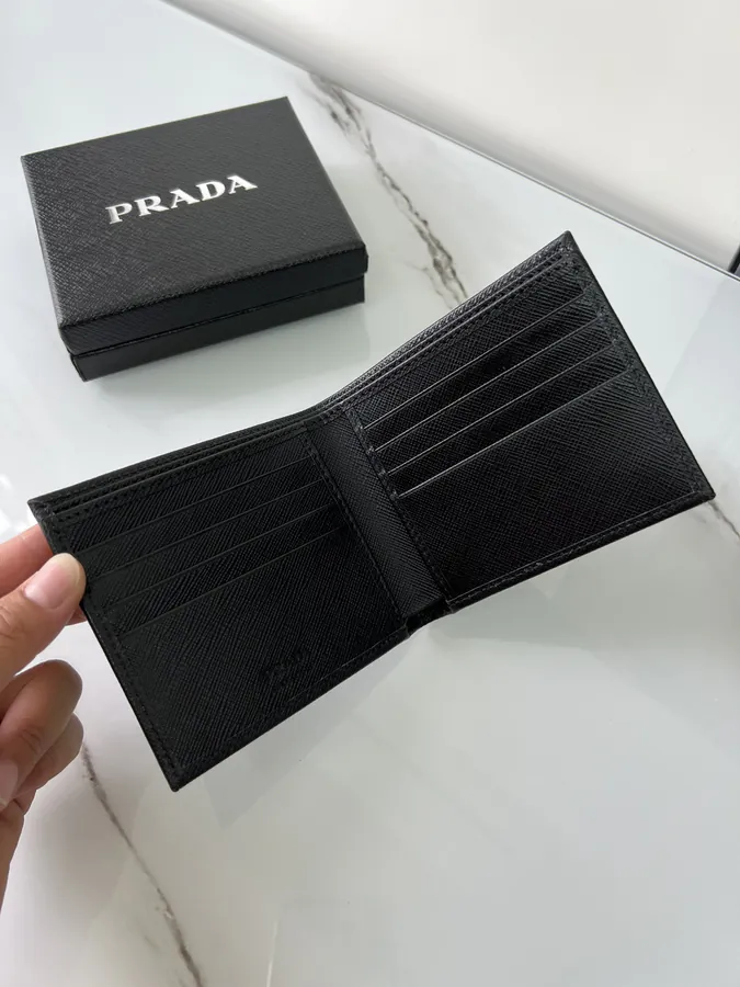 Top Original Saffiano Leather Wallet with 8 Card Slots