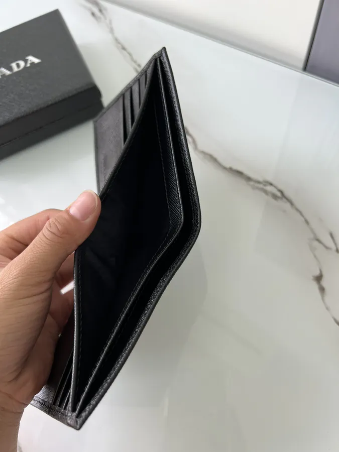 Top Original Saffiano Leather Wallet with 8 Card Slots