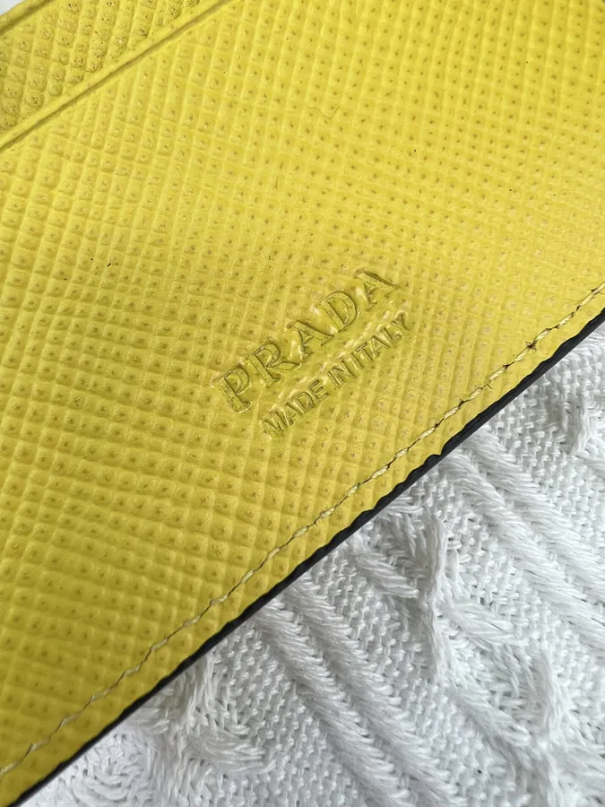 Top Original Saffiano Leather Mini Wallet with 8 Card Slots