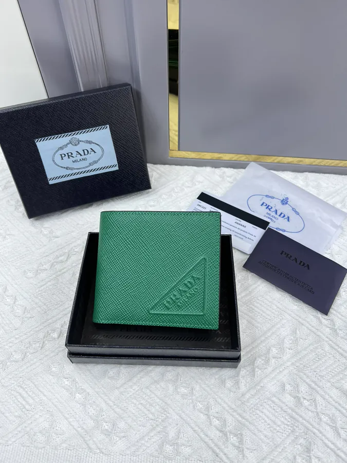 Top Original Saffiano Leather Wallet with 8 Card Slots
