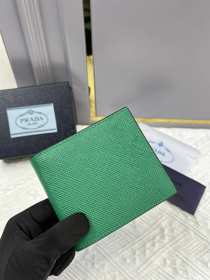 Top Original Saffiano Leather Wallet with 8 Card Slots