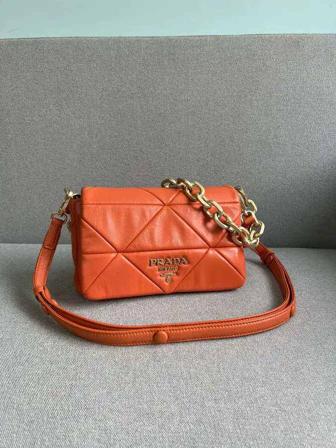 System Soft Leather Crossbody Bag with Triangular Embroidery