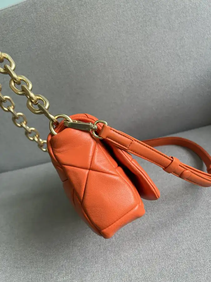 System Soft Leather Crossbody Bag with Triangular Embroidery