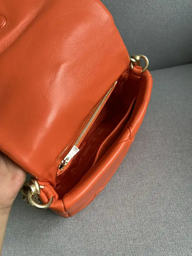 System Soft Leather Crossbody Bag with Triangular Embroidery