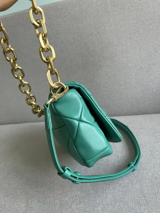 System Soft Leather Crossbody Bag with Triangular Pattern