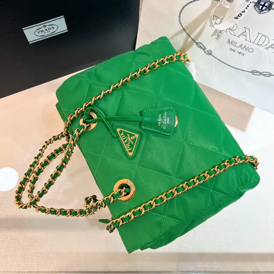 Re Edition 1995 Vintage Shoulder Bag with Black Gold Chain