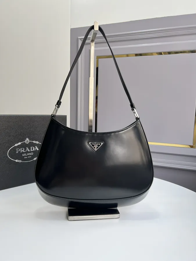 Cleo Shoulder Bag Vintage Style, 1BC499, Black