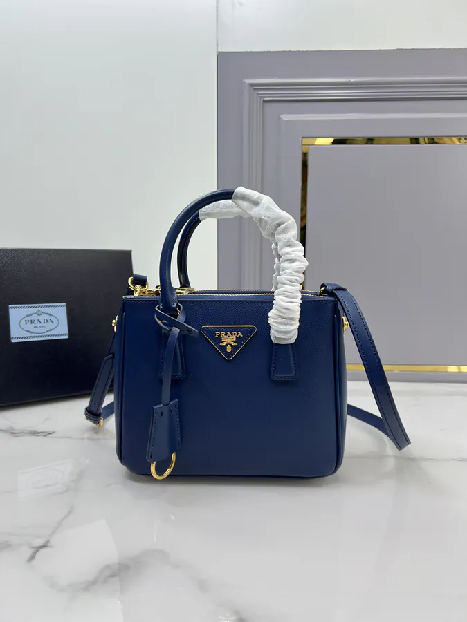 P750 P Mini Killer Bag Galleria Handbag with Saffiano Leather and Detachable Strap
