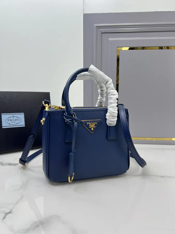 P750 P Mini Killer Bag Galleria Handbag with Saffiano Leather and Detachable Strap