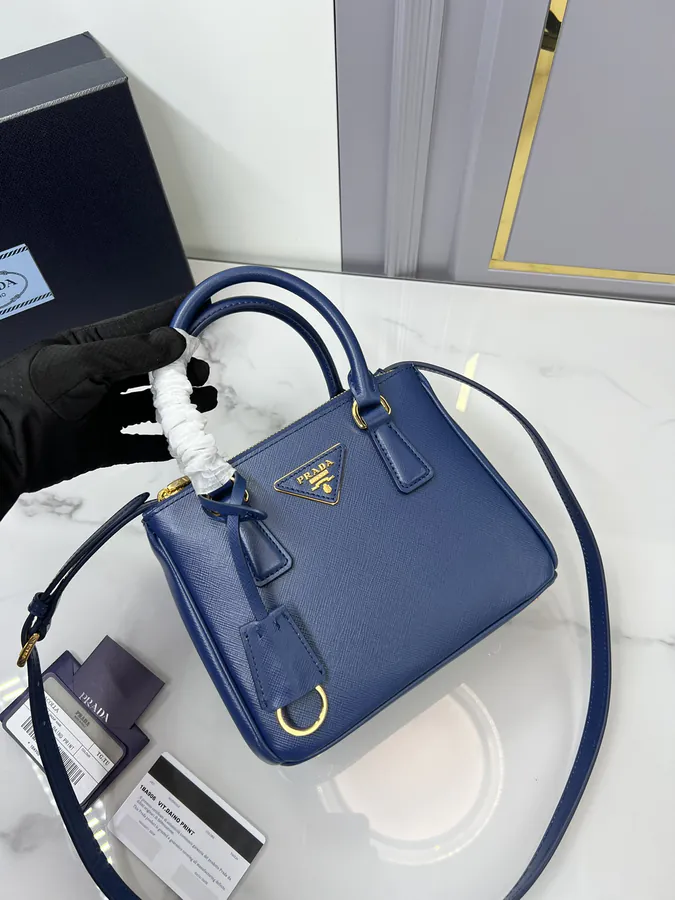 P750 P Mini Killer Bag Galleria Handbag with Saffiano Leather and Detachable Strap