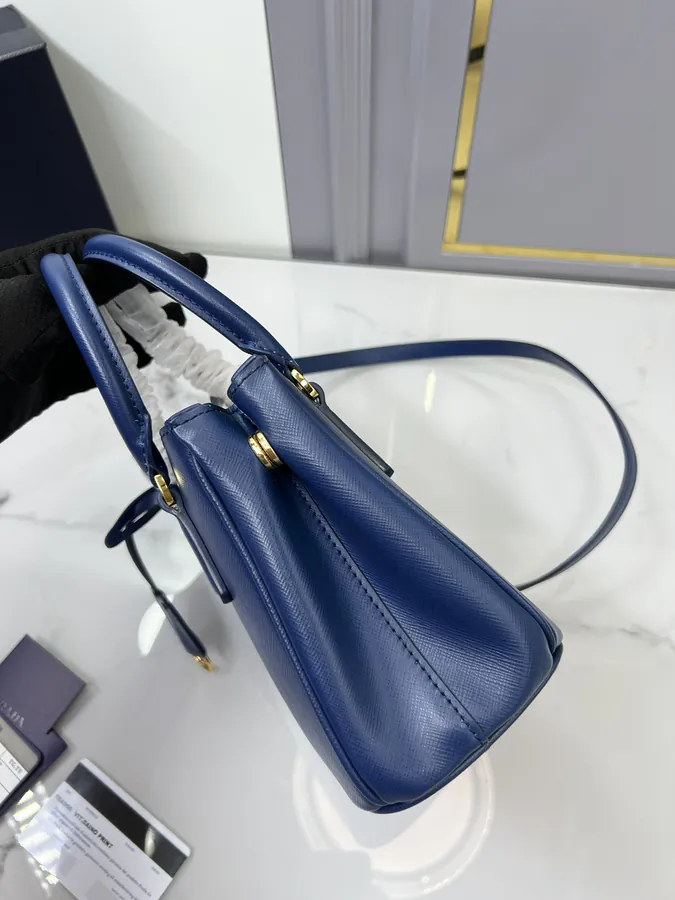 P750 P Mini Killer Bag Galleria Handbag with Saffiano Leather and Detachable Strap