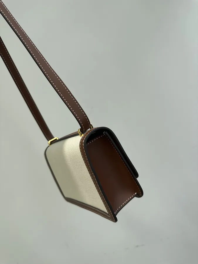 Thomas Burberry Tote Bag with Calfskin Trim