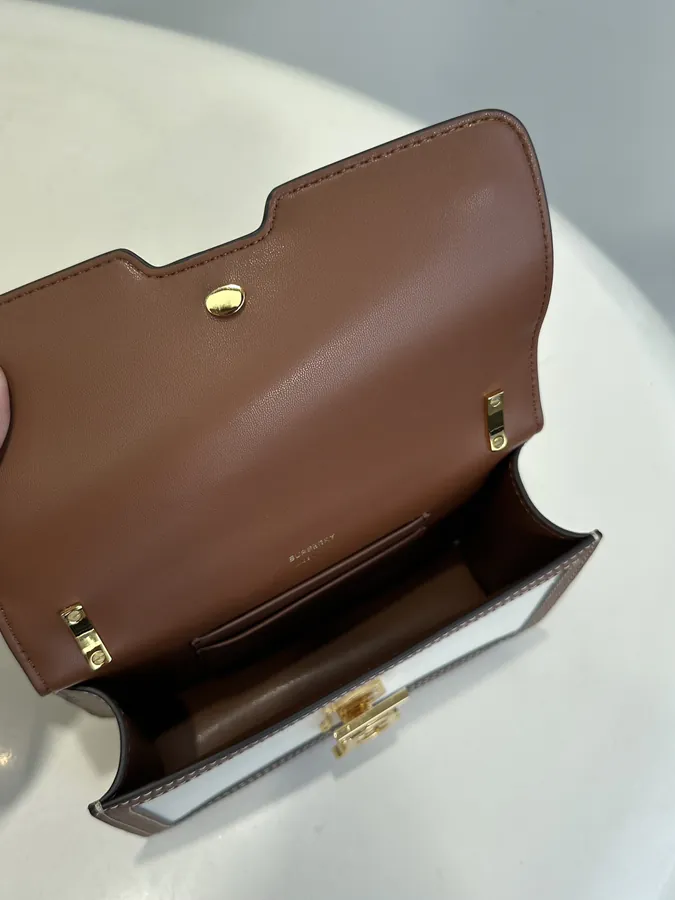 Thomas Burberry Tote Bag with Calfskin Trim
