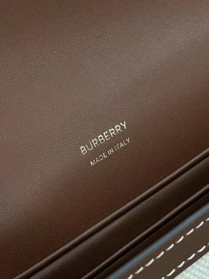 Thomas Burberry Tote Bag with Calfskin Trim