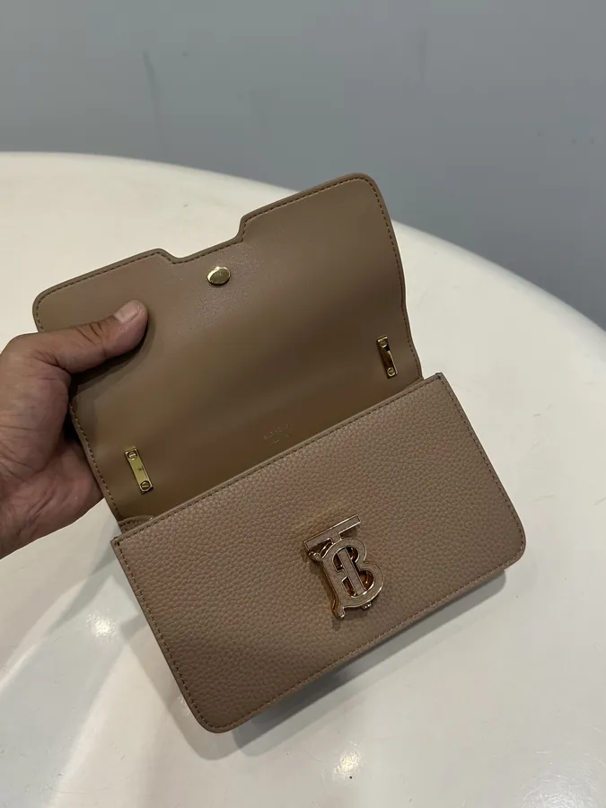 Thomas Burberry Pure Grained Calfskin Tote Bag