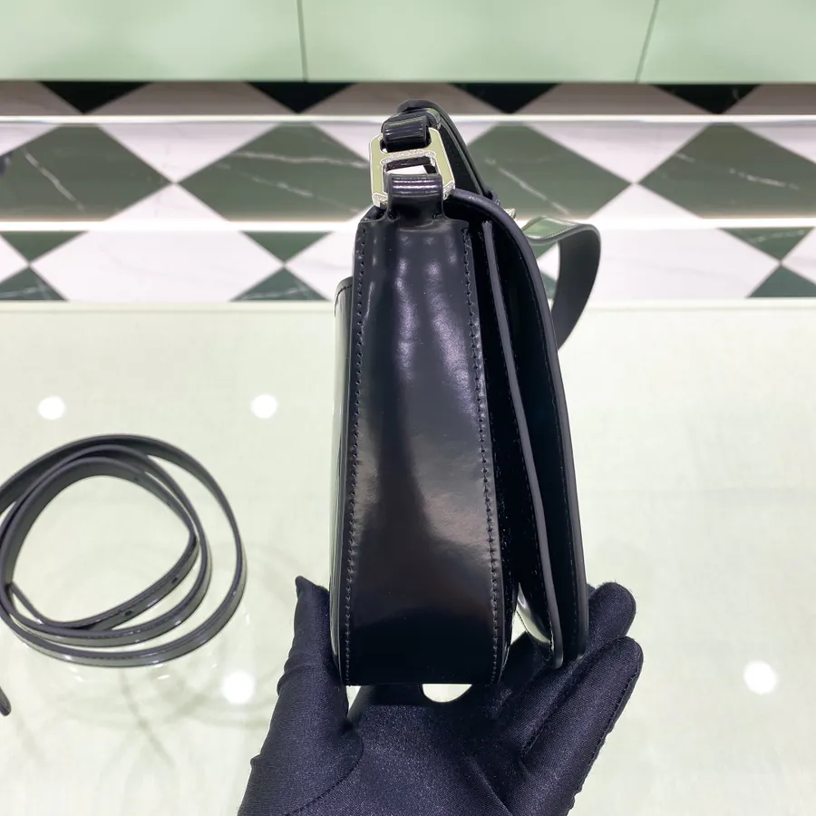 Cleo Series New Launch Glossy Calfskin Flip Top Crossbody Bag