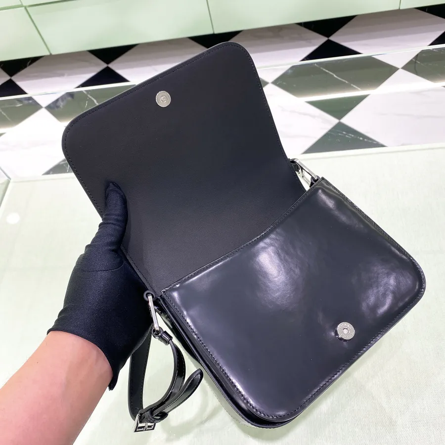 Cleo Series New Launch Glossy Calfskin Flip Top Crossbody Bag