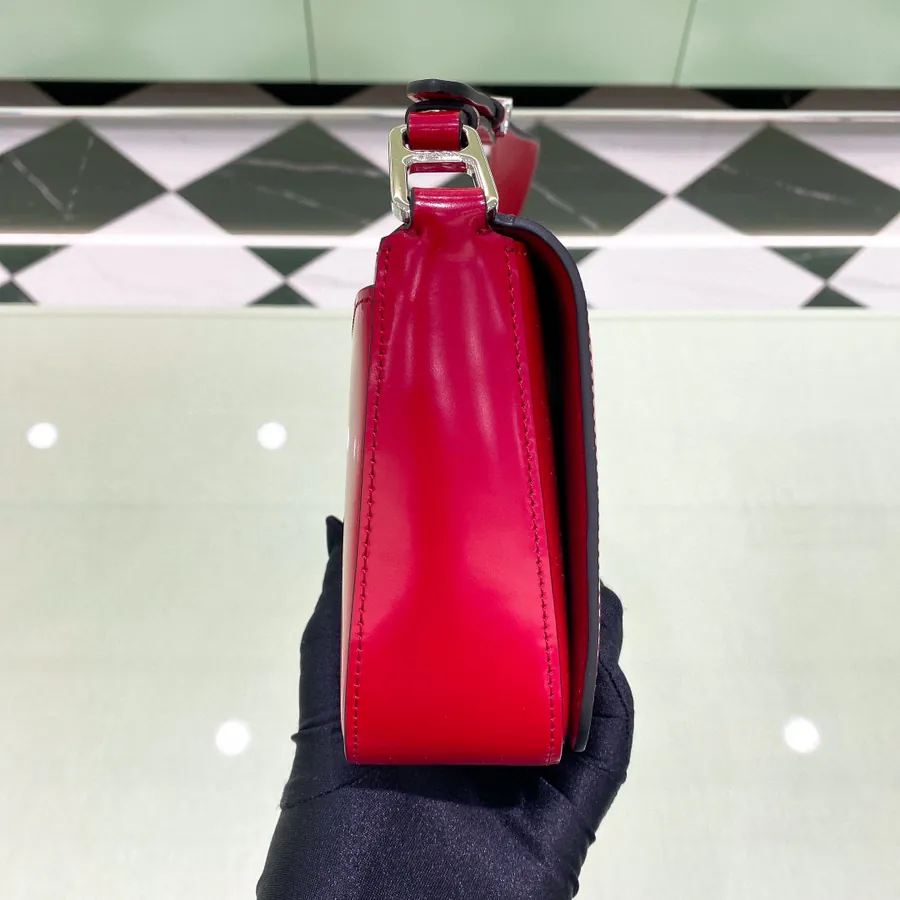 Cleo Series New Launch Glossy Calfskin Flip Top Crossbody Bag