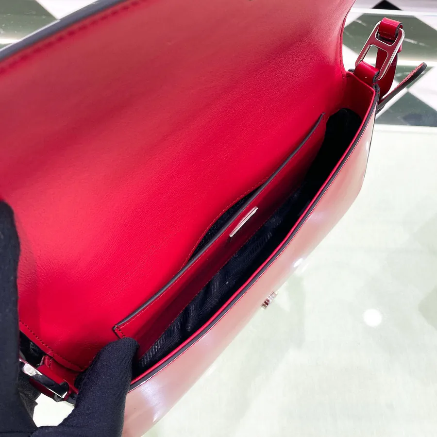 Cleo Series New Launch Glossy Calfskin Flip Top Crossbody Bag
