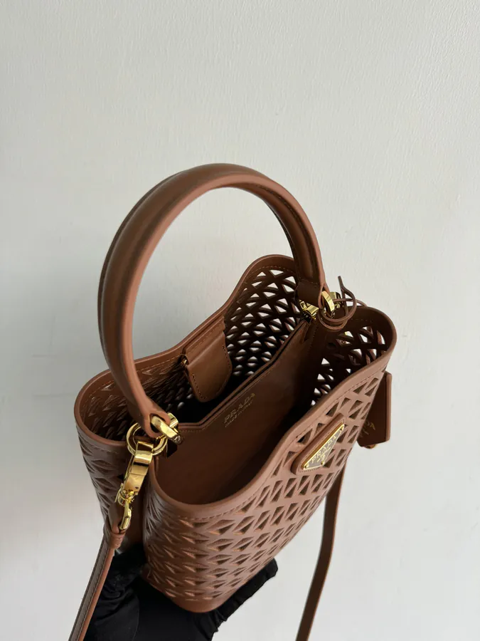 P820 Saffiano Leather Bucket Bag