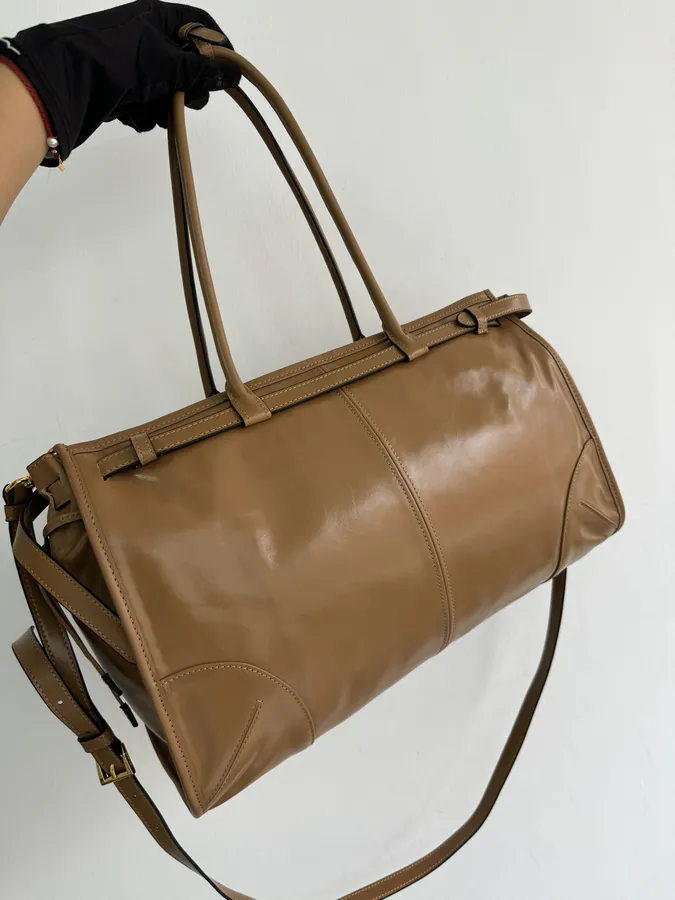 Lussolf Grained Calfskin Large Handbag
