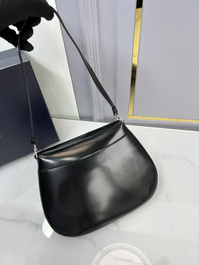 New Hobo Crossbody Bag in Glossy Calfskin