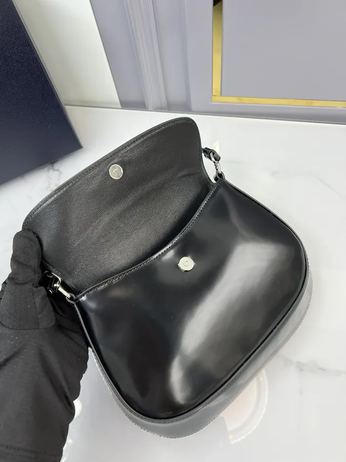 New Hobo Crossbody Bag in Glossy Calfskin