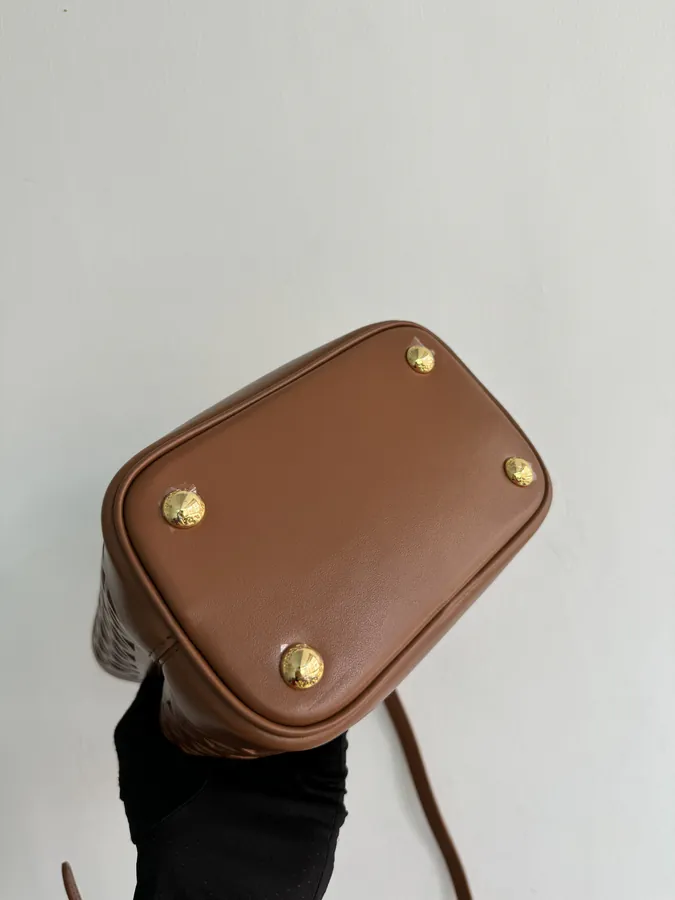 P820 Saffiano Perforated Bucket Bag