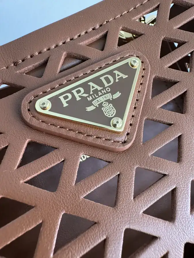 P820 Saffiano Perforated Bucket Bag