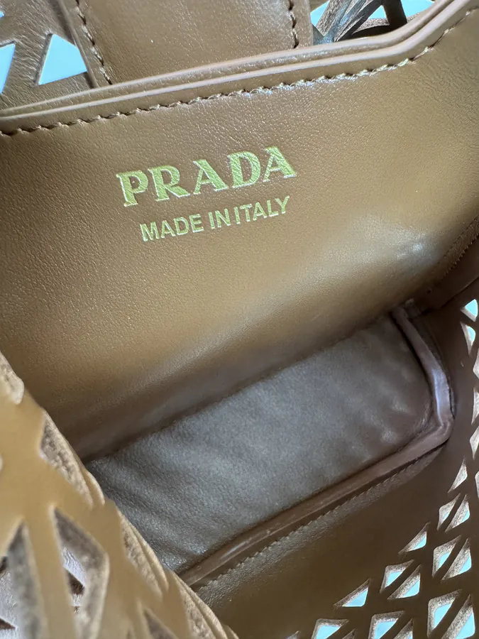 P820 Saffiano Perforated Bucket Bag