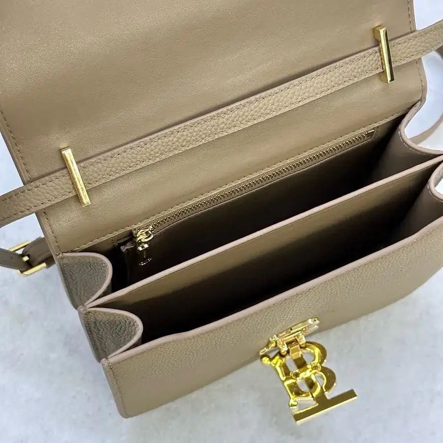 550 Premium Original B Bag in Italian Grained Leather with TB Exclusive Lock Closure