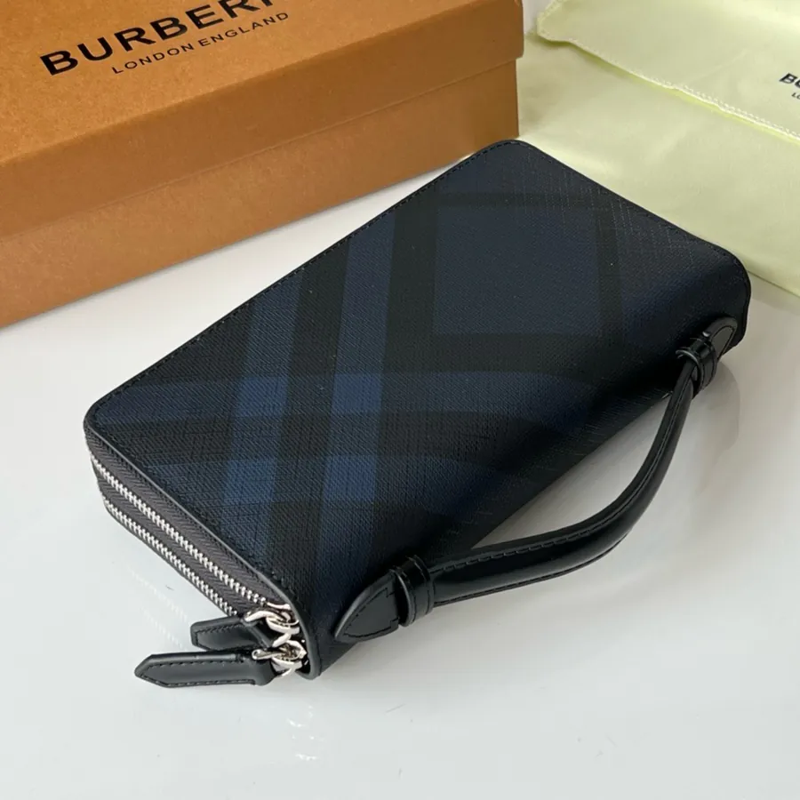 320 London Check Double Zip Tote Bag