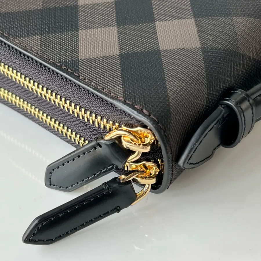 320 London Check Double Zip Handbag