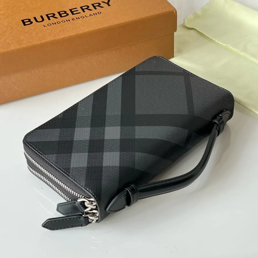 320 London Check Double Zip Handbag