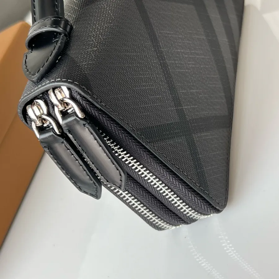320 London Check Double Zip Handbag