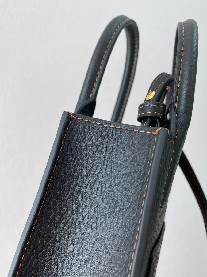 Boutique 530 Thomas Burberry Mini Tote Bag with Grained Calfskin