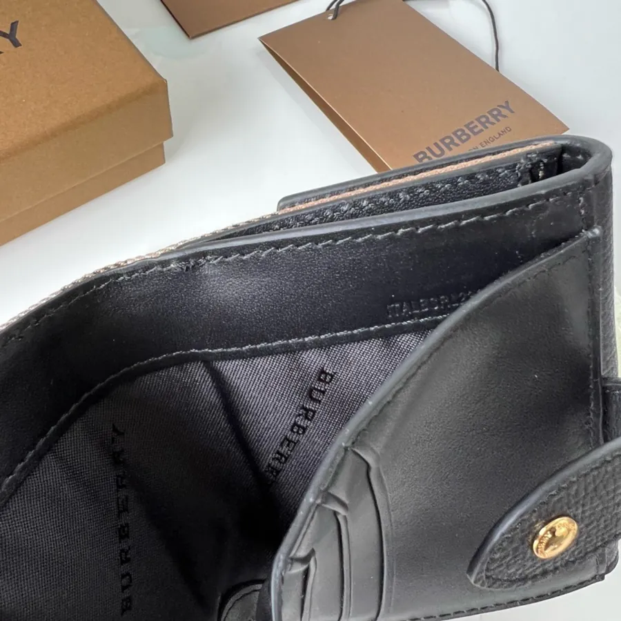 220 House Checkered Leather Wallet from B•Home