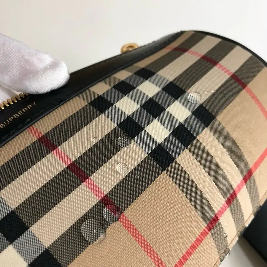 500 B Mini Tote Vintage Plaid Cotton & Dual tone Leather
