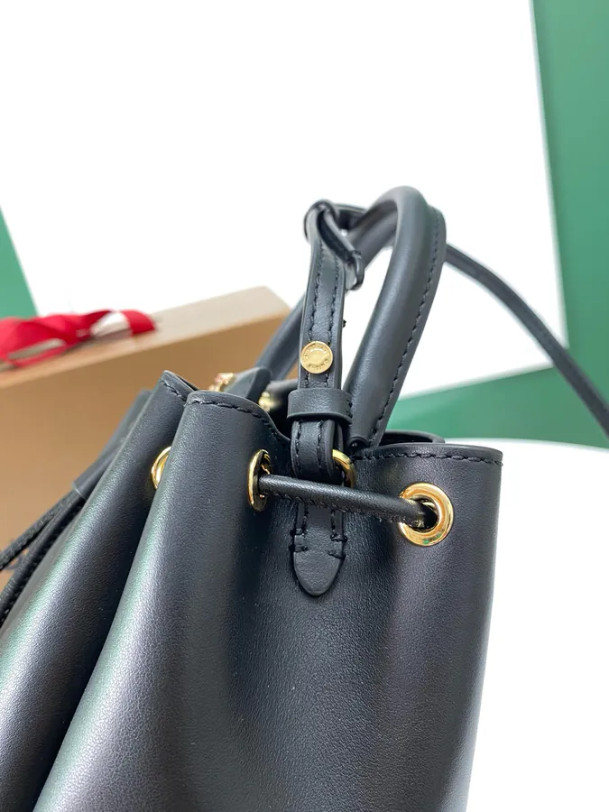 Thomas Burberry Bucket Bag with Soft Structured Shape