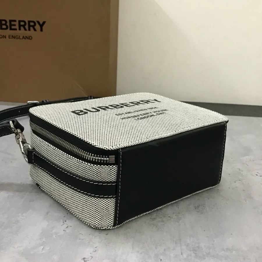 Horseferry Print Crossbody Bag Elegant and Detailed Design