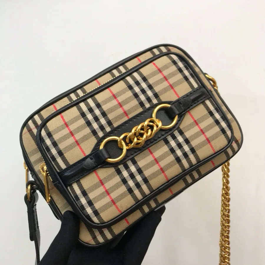 500 B House 1983 Checkered Chain Camera Bag