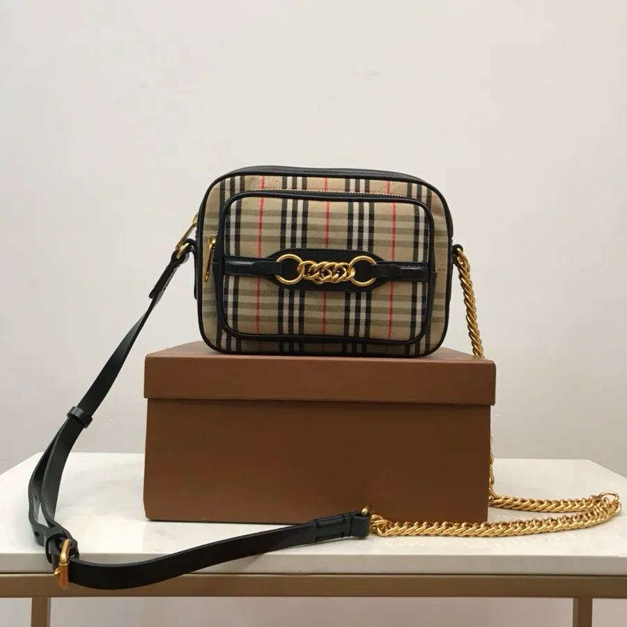 500 B House 1983 Checkered Chain Camera Bag