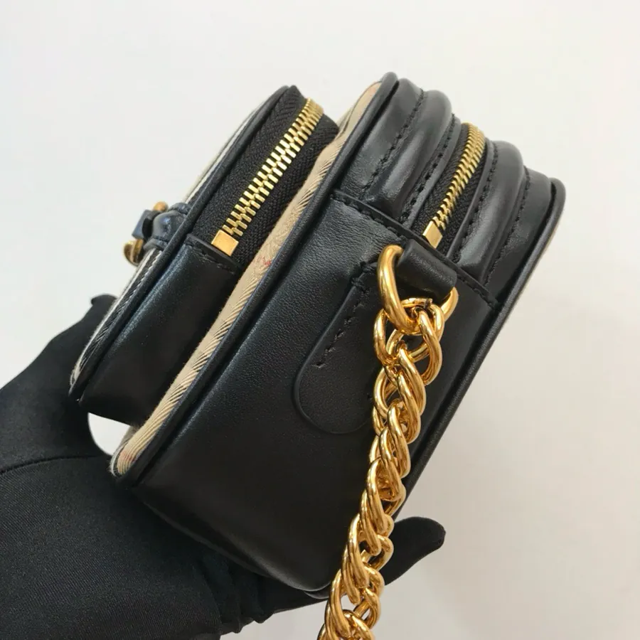 500 B House 1983 Checkered Chain Camera Bag