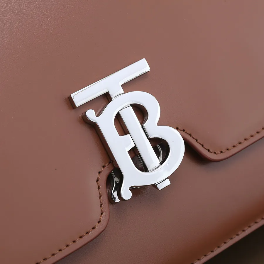 Thomas Bur Exclusive Logo Leather Crossbody Bag with Adjustable Strap