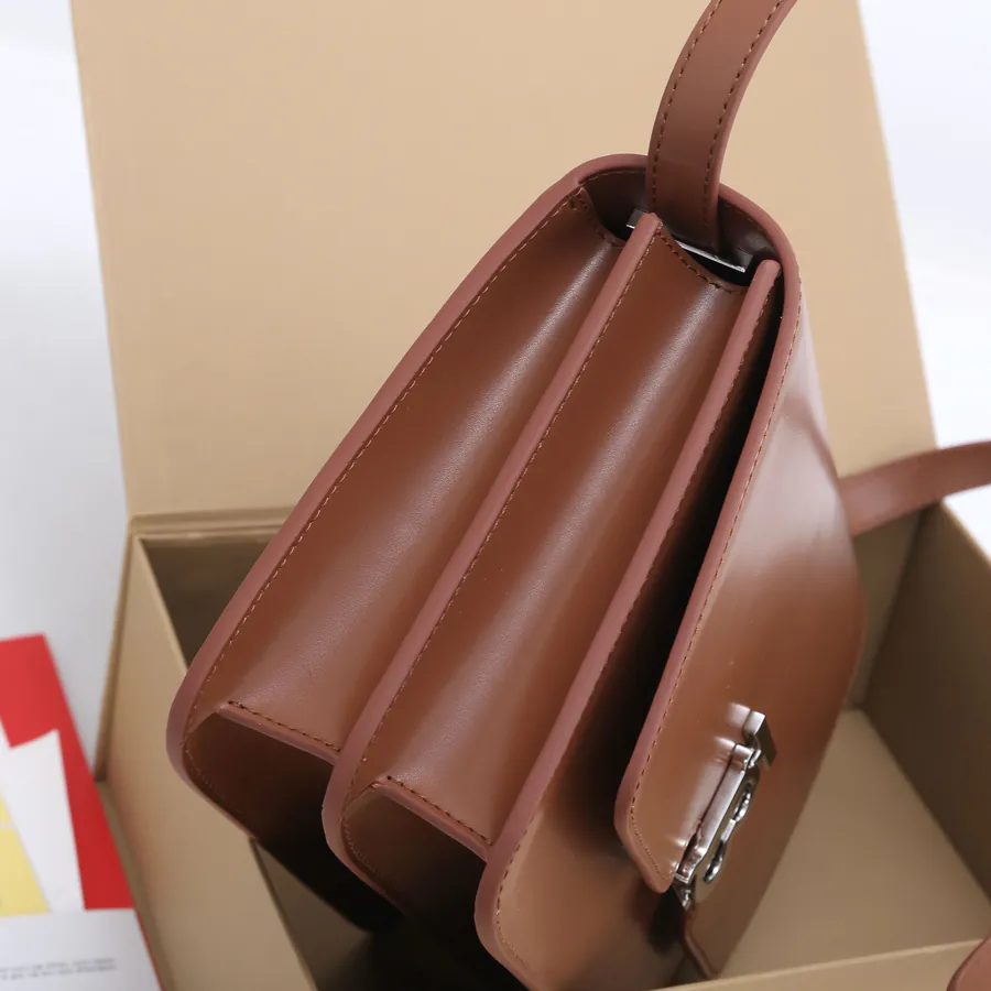 Thomas Bur Exclusive Logo Leather Crossbody Bag with Adjustable Strap