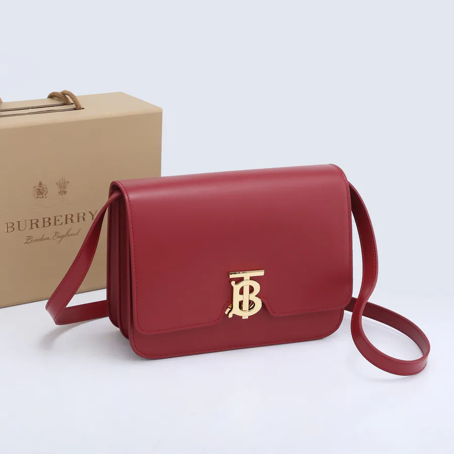 Thomas Bur Exclusive Logo Leather Crossbody Bag with Adjustable Strap