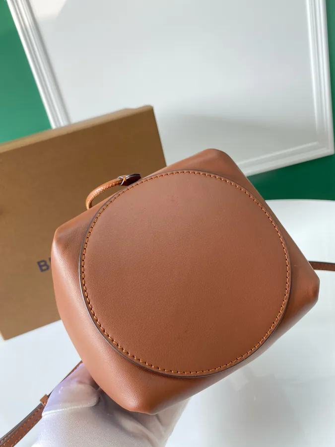 Thomas Burberry Bucket Bag with Soft Structured Shape