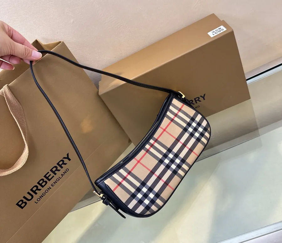 B House Classic Checkered Crossbody Bag