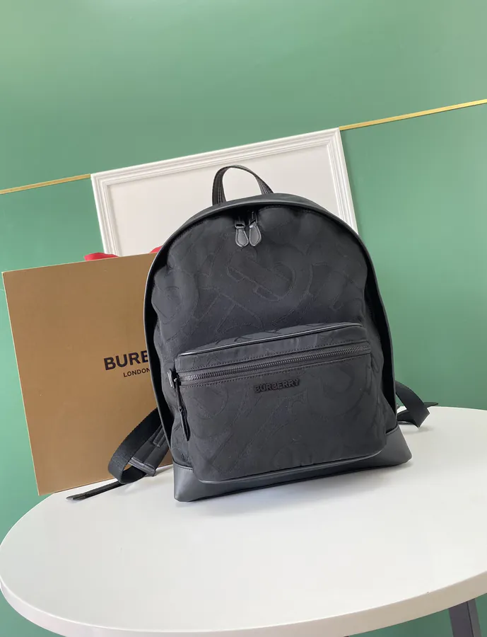 B Brand New Backpack with Signature Grained Design